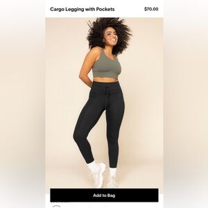 Popflex Active Cargo Drawstring Legging with Pockets